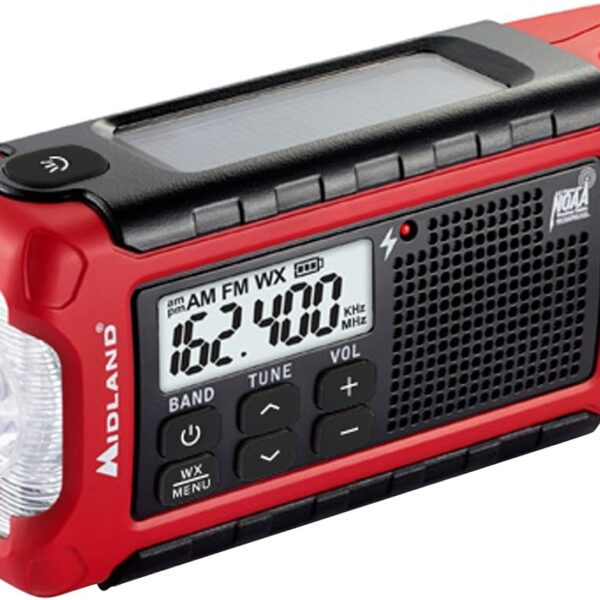 Midland ER210 NOAA Emergency Weather Radio - Compact, Crank, Weather Alerts, AM/FM Radio, Multiple Power Sources, SOS Emergency Flashlight : Midland: Electronics
