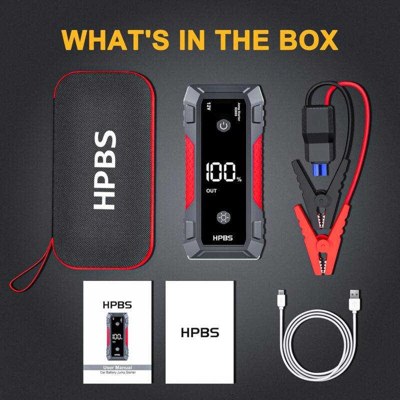 Jump Starter - 5000A Jump Starter Battery Pack for Up to 10.0L Gas and 8.0L Diesel Engines, Model H2000 12V Portable Car Battery Jump Starter Box with 3.0" LCD Display : Automotive - Image 5