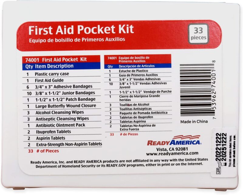 Ready America 70280 72 Hour Emergency Kit, 2-Person, 3-Day Backpack, Includes First Aid Kit, Survival Blanket, Portable Preparedness Go-Bag for Camping, Car, Earthquake, Travel, Hiking, and Hunting, Red : Health & Household - Image 15