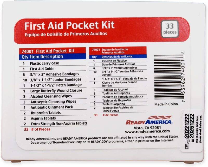 Ready America 70280 72 Hour Emergency Kit, 2-Person, 3-Day Backpack, Includes First Aid Kit, Survival Blanket, Portable Preparedness Go-Bag for Camping, Car, Earthquake, Travel, Hiking, and Hunting, Red : Health & Household - Image 6