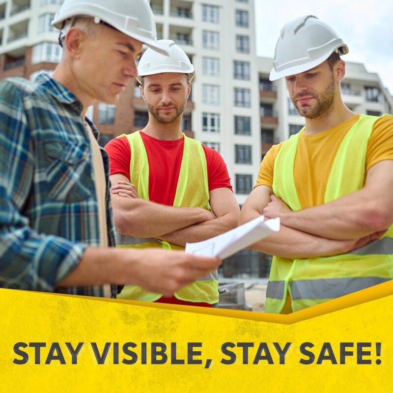 PeerBasics Safety Vests Reflective, 10 Pack, Mesh - - Image 3